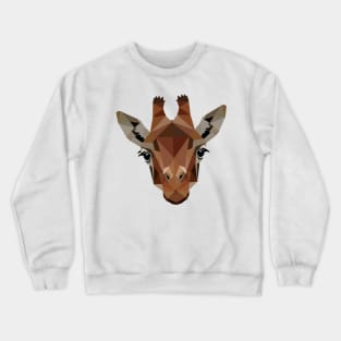 Polygonal Giraffe Design Crewneck Sweatshirt